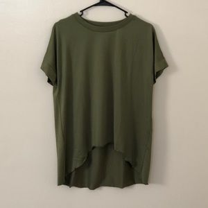 ROMWE Green High-Low Shirt